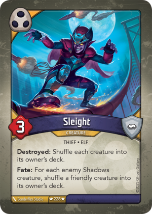 Sleight, a KeyForge card illustrated by Sonderflex Studio
