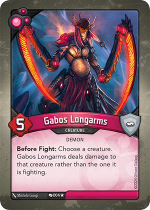 Gabos Longarms, a KeyForge card illustrated by Demon