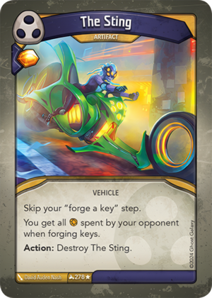 The Sting, a KeyForge card illustrated by David Auden Nash