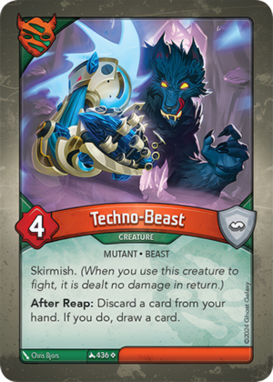 Techno-Beast, a KeyForge card illustrated by Chris Bjors