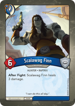 Scalawag Finn, a KeyForge card illustrated by Filipe Laurentino