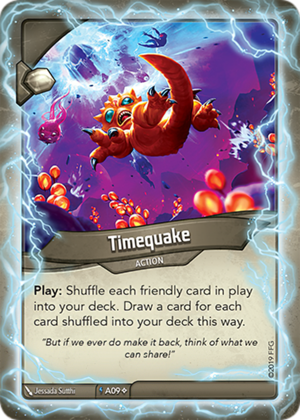 Timequake (Anomaly), a KeyForge card illustrated by Jessada Sutthi
