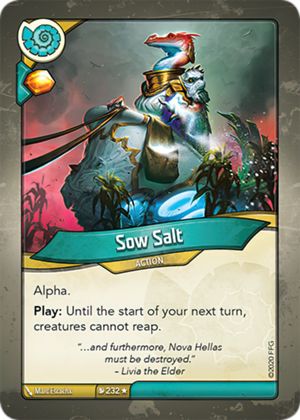 Sow Salt, a KeyForge card illustrated by Marc Escachx