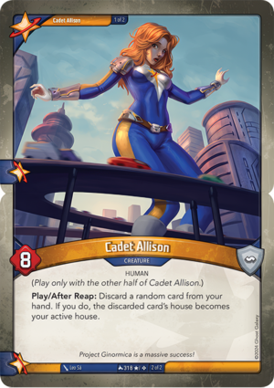 Cadet Allison, a KeyForge card illustrated by Human