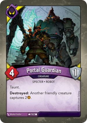 Portal Guardian, a KeyForge card illustrated by Specter