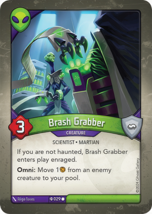 Brash Grabber (Elders), a KeyForge card illustrated by Martian