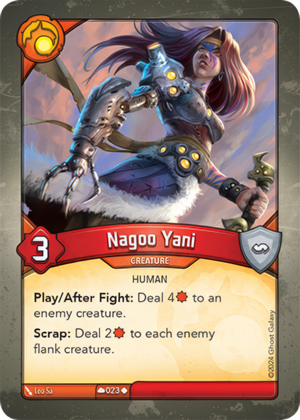 Nagoo Yani, a KeyForge card illustrated by Leo Sá