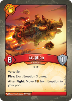 Eruption, a KeyForge card illustrated by Michael Angelo Dulay