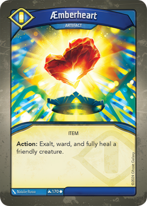 Æmberheart, a KeyForge card illustrated by Natalie Russo