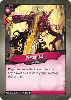 Poltergeist, a KeyForge card illustrated by Andrew Bosley