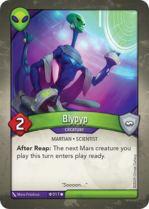 Blypyp (Elders), a KeyForge card illustrated by Maria Poliakova