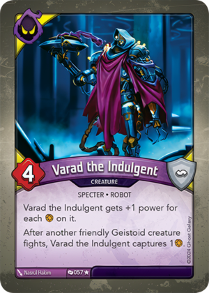 Varad the Indulgent, a KeyForge card illustrated by Specter