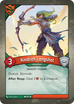 Kindrith Longshot, a KeyForge card illustrated by Human