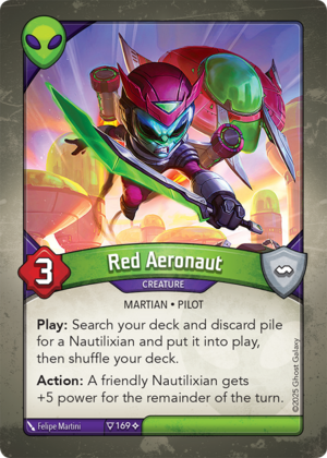 Red Aeronaut, a KeyForge card illustrated by Felipe Martini
