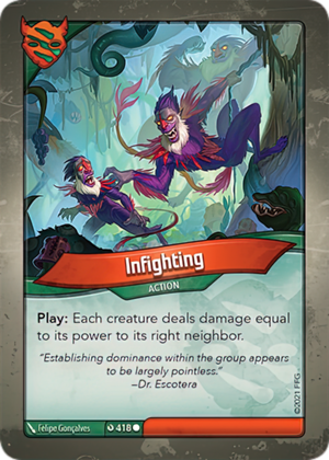 Infighting, a KeyForge card illustrated by Felipe Gonçalves