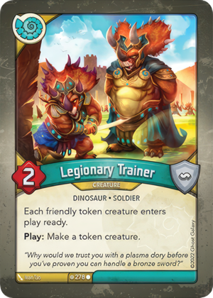 Legionary Trainer, a KeyForge card illustrated by Ivan Tao