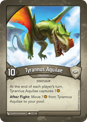 Tyrannus Aquilae, a KeyForge card illustrated by Dinosaur