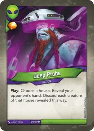 Deep Probe (Elders), a KeyForge card illustrated by Grigory Serov