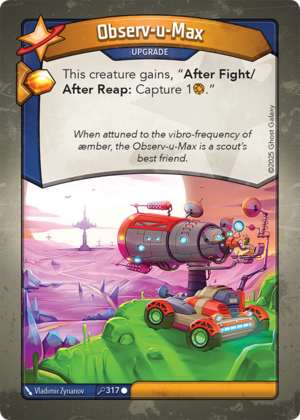 Observ-u-Max, a KeyForge card illustrated by Vladimir Zyrianov