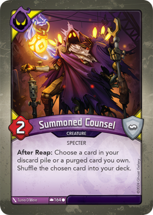 Summoned Counsel, a KeyForge card illustrated by Specter