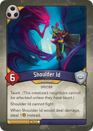 Shoulder Id, a KeyForge card illustrated by Specter