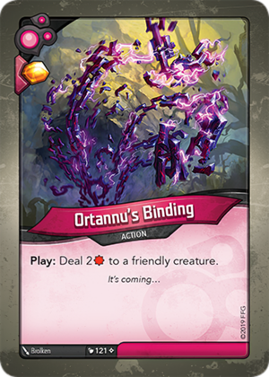 Ortannu’s Binding, a KeyForge card illustrated by Brolken