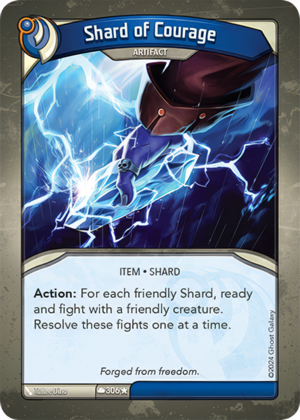 Shard of Courage, a KeyForge card illustrated by Tuttee Dino