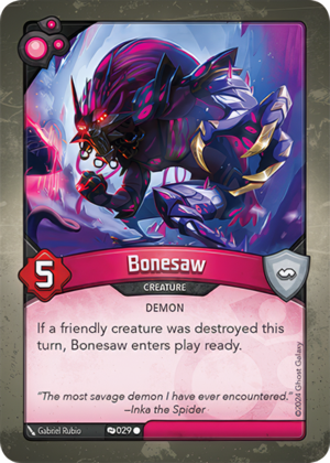 Bonesaw, a KeyForge card illustrated by Demon