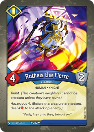 Rothais the Fierce, a KeyForge card illustrated by Rodrigo Camilo