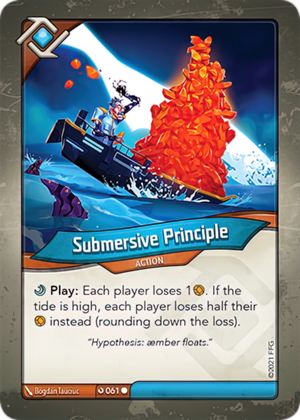 Submersive Principle, a KeyForge card illustrated by Bogdan Tauciuc