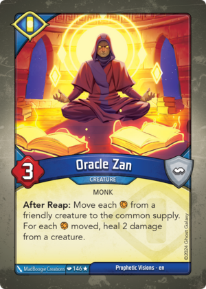 Oracle Zan, a KeyForge card illustrated by MadBoogie Creations