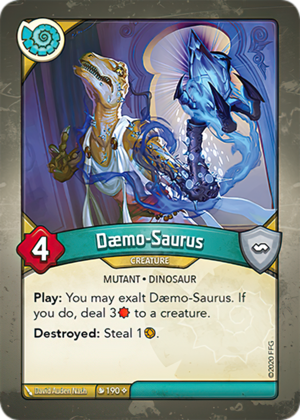 Dæmo-Saurus, a KeyForge card illustrated by Saurian