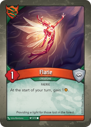 Flarie, a KeyForge card illustrated by Julia Alentseva