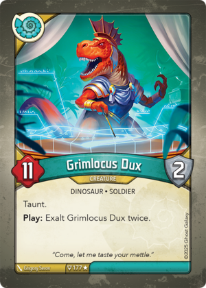 Grimlocus Dux, a KeyForge card illustrated by Grigory Serov