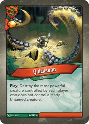 Quicksand, a KeyForge card illustrated by Hans Krill