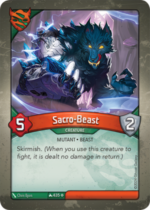 Sacro-Beast, a KeyForge card illustrated by Chris Bjors