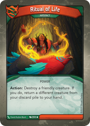 Ritual of Life, a KeyForge card illustrated by David Auden Nash