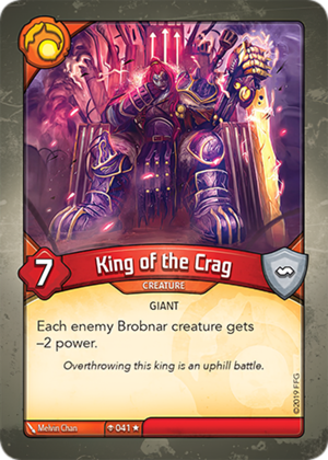 King of the Crag, a KeyForge card illustrated by Melvin Chan