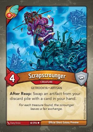 Scrapscrounger, a KeyForge card illustrated by Dany Orizio