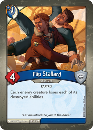 Flip Stallard, a KeyForge card illustrated by Raptrix