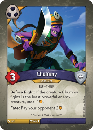 Chummy, a KeyForge card illustrated by Elf