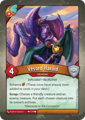 Vĕsted Harŏld, a KeyForge card illustrated by Vladimir Kafanov