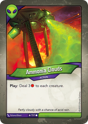 Ammonia Clouds, a KeyForge card illustrated by BalanceSheet