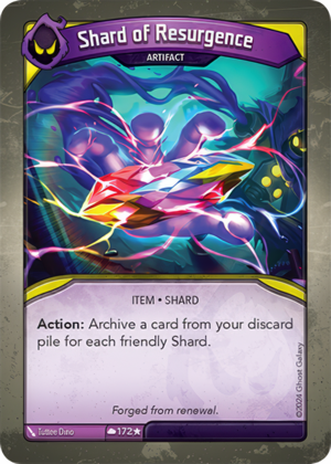 Shard of Resurgence, a KeyForge card illustrated by Tuttee Dino