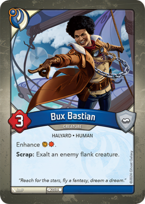 Bux Bastian, a KeyForge card illustrated by Human