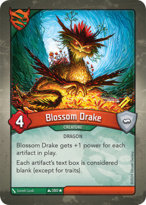 Blossom Drake, a KeyForge card illustrated by Dragon