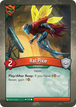 Rat Pixie, a KeyForge card illustrated by Kaion Luong