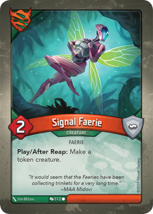 Signal Faerie, a KeyForge card illustrated by Faerie