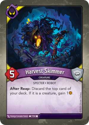 Harvest Skimmer, a KeyForge card illustrated by Specter