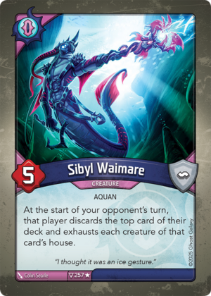 Sibyl Waimare, a KeyForge card illustrated by Colin Searle